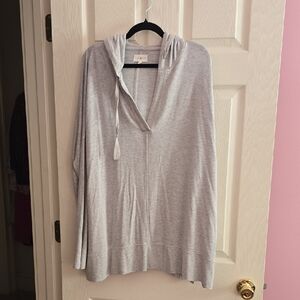 Lou & Grey Oversized Heathered Gray Hoodie